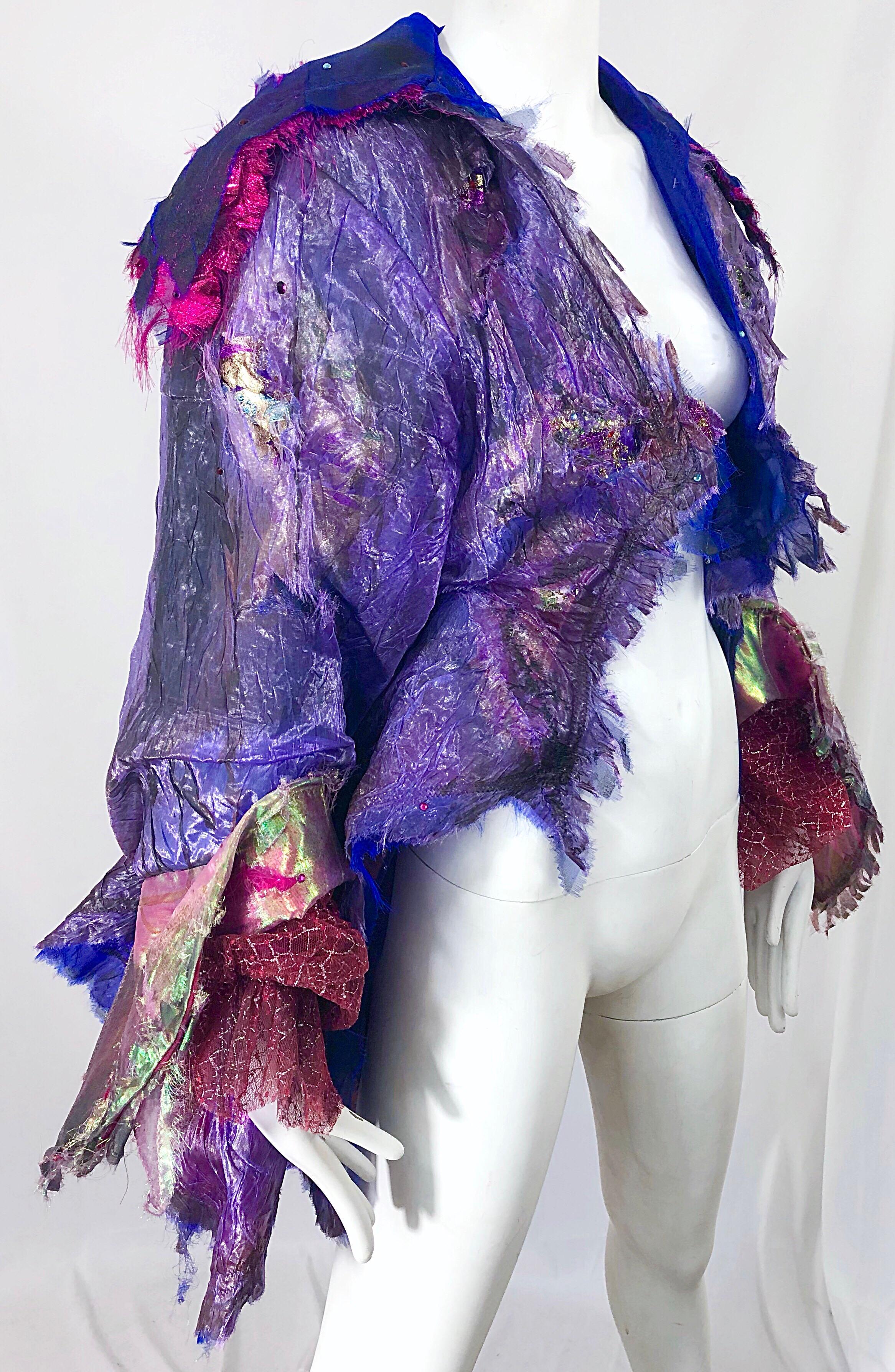 Paul Tazewell Tony Award Winner OOAK Purple Pink Rhinestone Custom Jacket For Sale 1