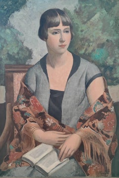 Young woman reading (Mrs Robert)
