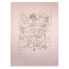 Edipe - Original  Etching by Paul Titeux de La Croix - 1948