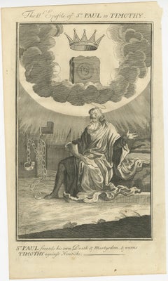 Paul to Timothy Engraving – St. Paul Foretells Death & Martyrdom c.1735