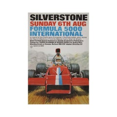 Circa 1970 original poster Formula 5000 International race at Silverstone