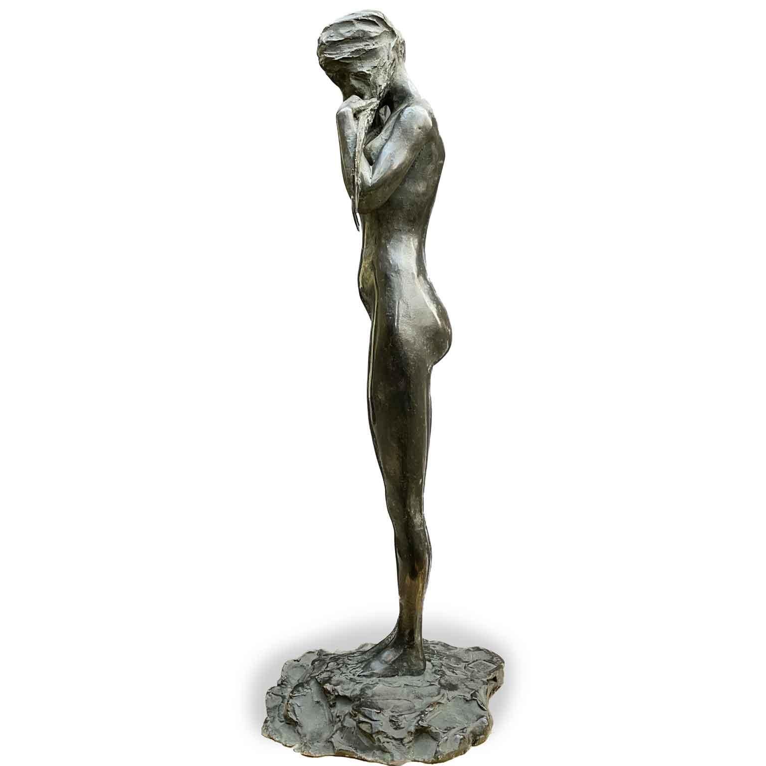 Paul Troubetzkoy Nude Girl 1933 Bronze Standing Woman Sculpture For