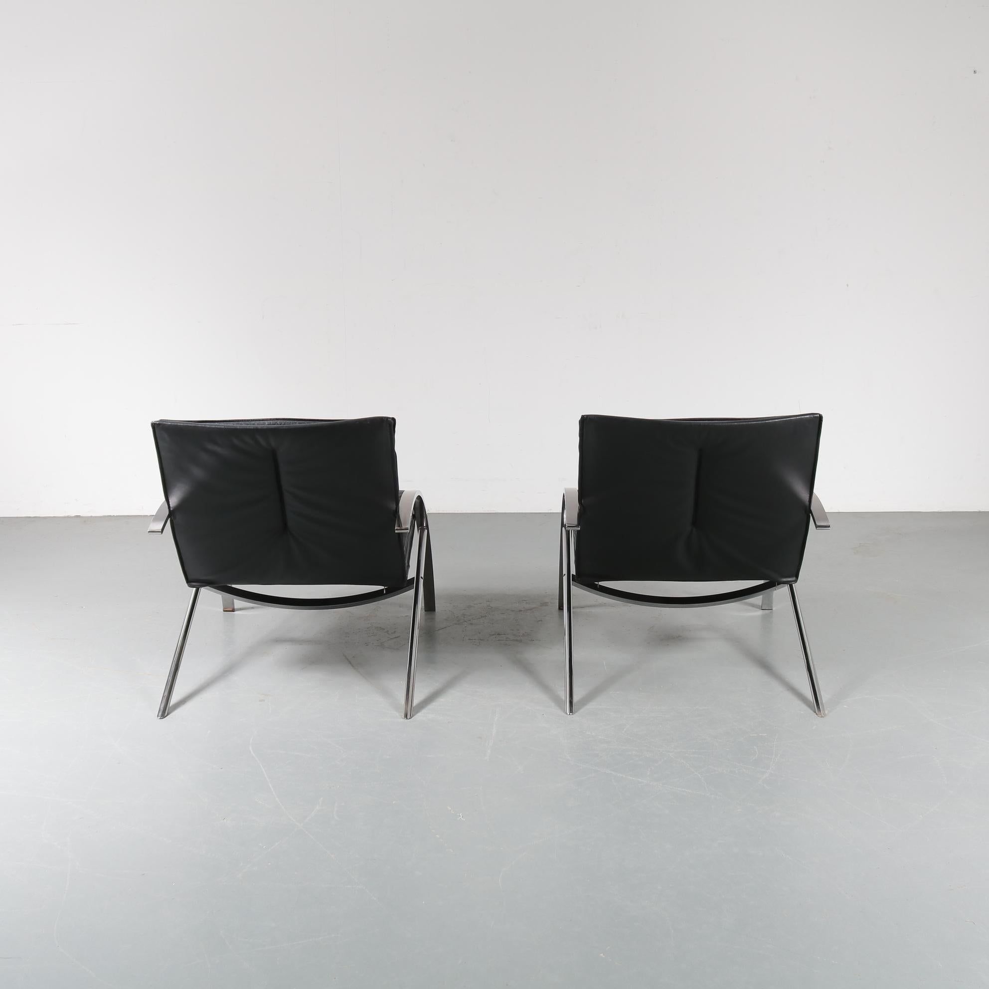 Swiss Paul Tuttle “Arco” Chairs for Strässle, Switzerland, 1976