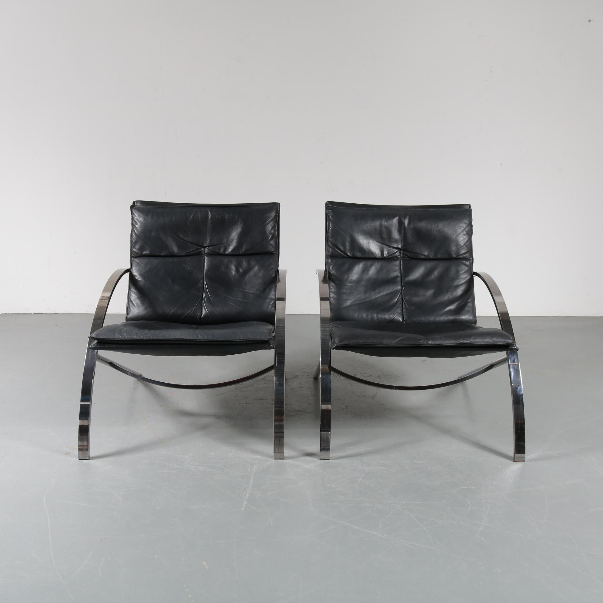 Paul Tuttle “Arco” Chairs for Strässle, Switzerland, 1976 In Good Condition In Amsterdam, NL