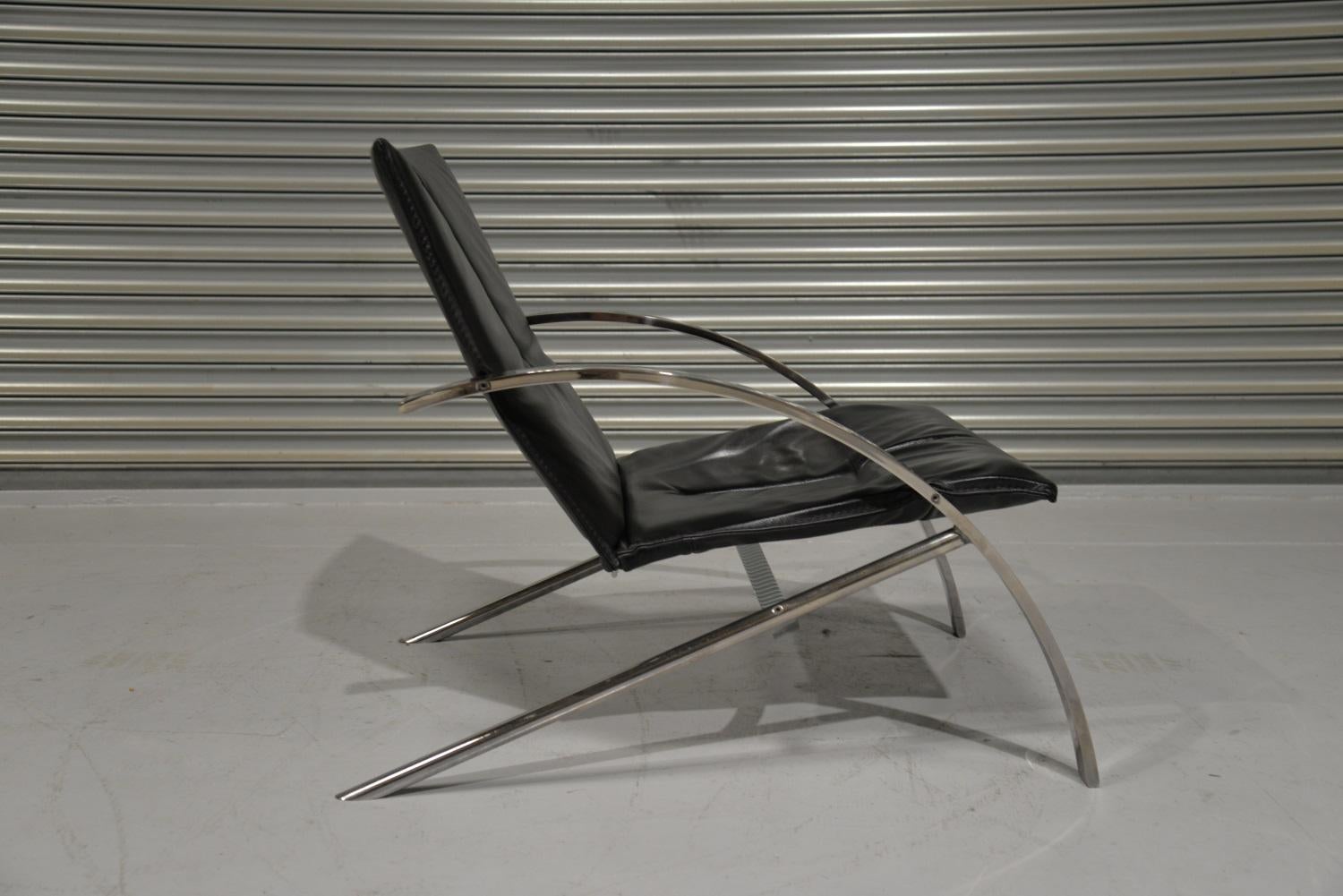 20th Century Paul Tuttle Arco Lounge Chair Designed for Strassle, 1970s For Sale