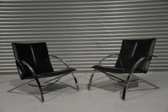 Paul Tuttle Arco Lounge Chairs for Strässle of Switzerland, 1970s