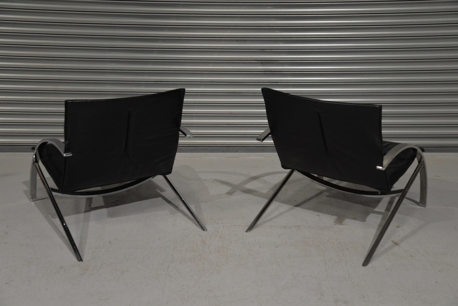 Swiss Paul Tuttle Arco Lounge Chairs for Strässle of Switzerland, 1970s For Sale