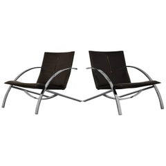 Paul Tuttle Arco Lounge Chairs for Strässle of Switzerland, 1970s