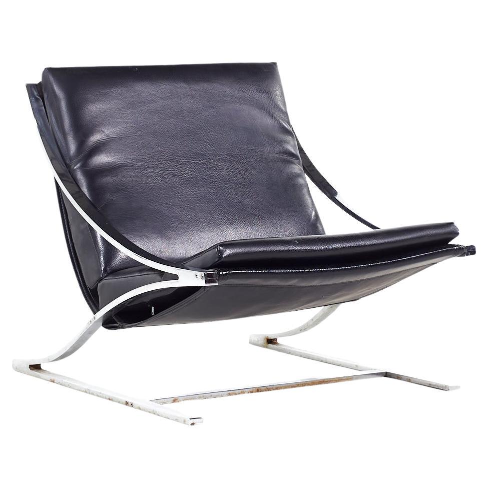 Paul Tuttle for Carson Johnson Mid Century "Z" Chrome Lounge Chair For Sale