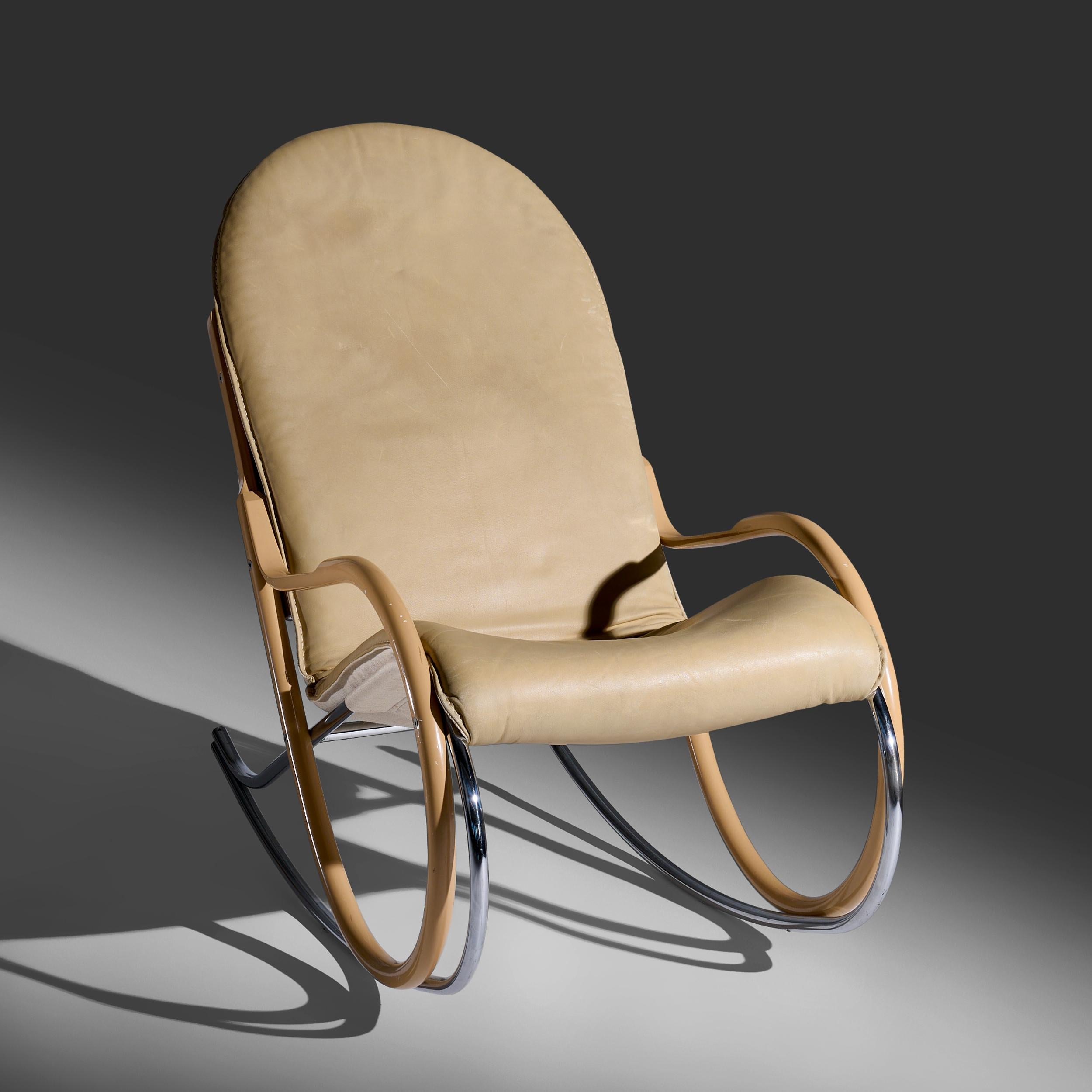 Acciaio Sedia a dondolo Paul Tuttle modello 