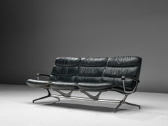 Paul Tuttle Sofa in Black Leather