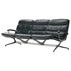 Paul Tuttle Sofa in Black Leather