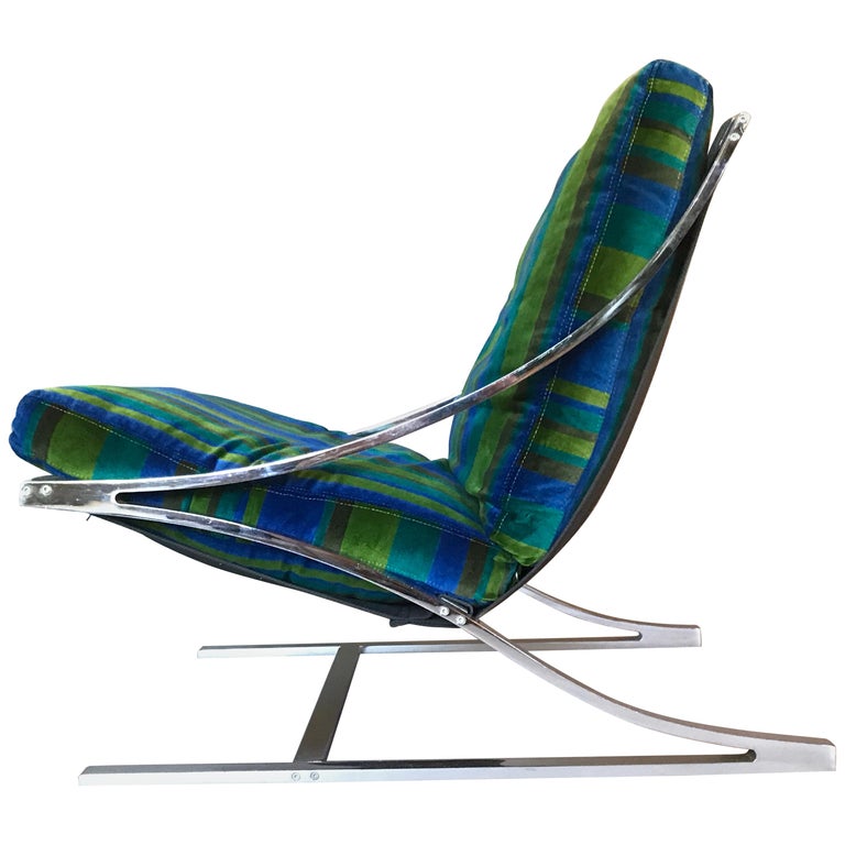 Paul Tuttle 'Z' Chair with Jack Lenor Larsen Cushions For Sale at 1stdibs
