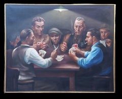 Joueurs de cartes, clous de jeu de cinq cartes