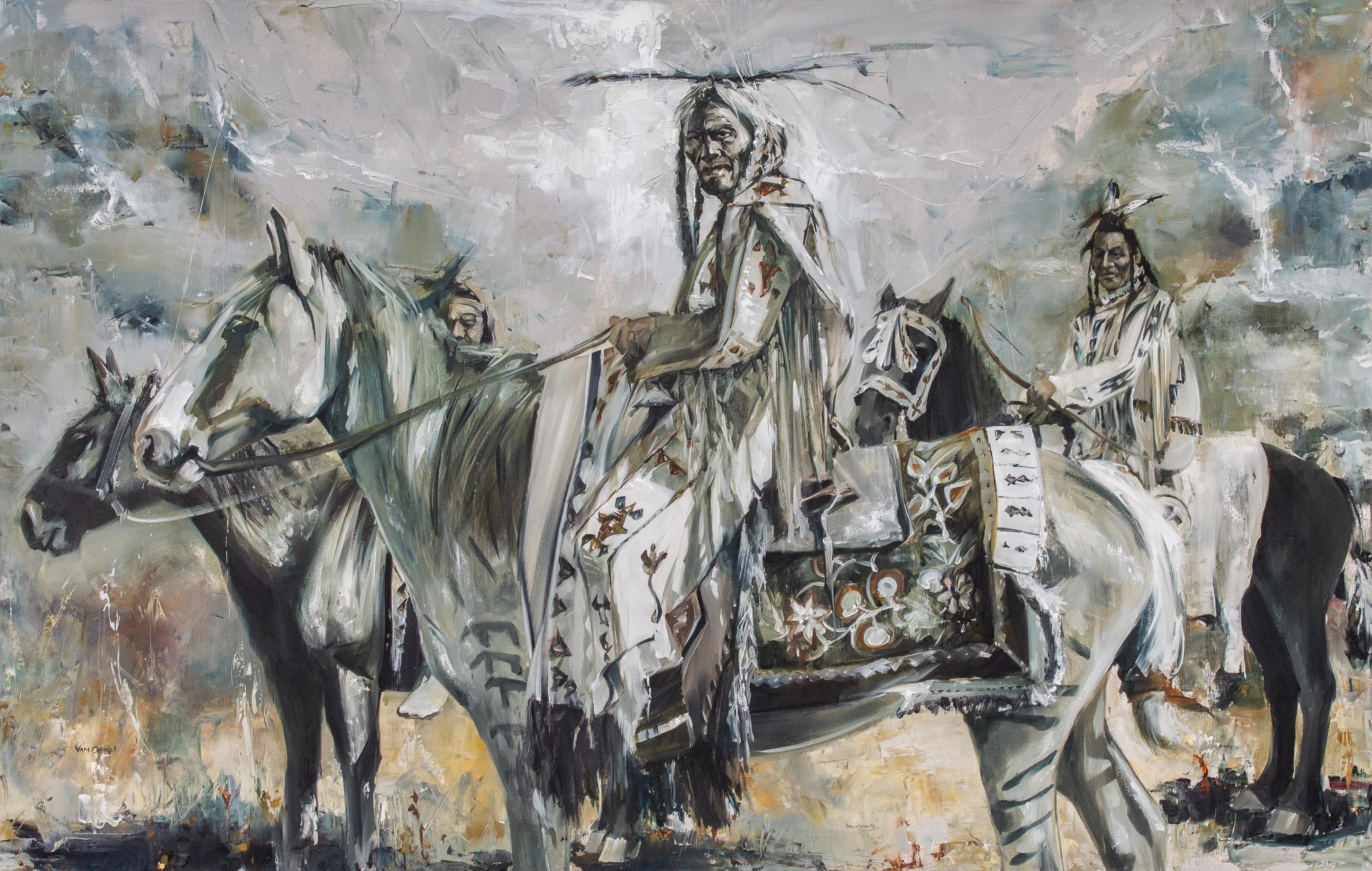 Wise Warrior - Painting by Paul Van Ginkel