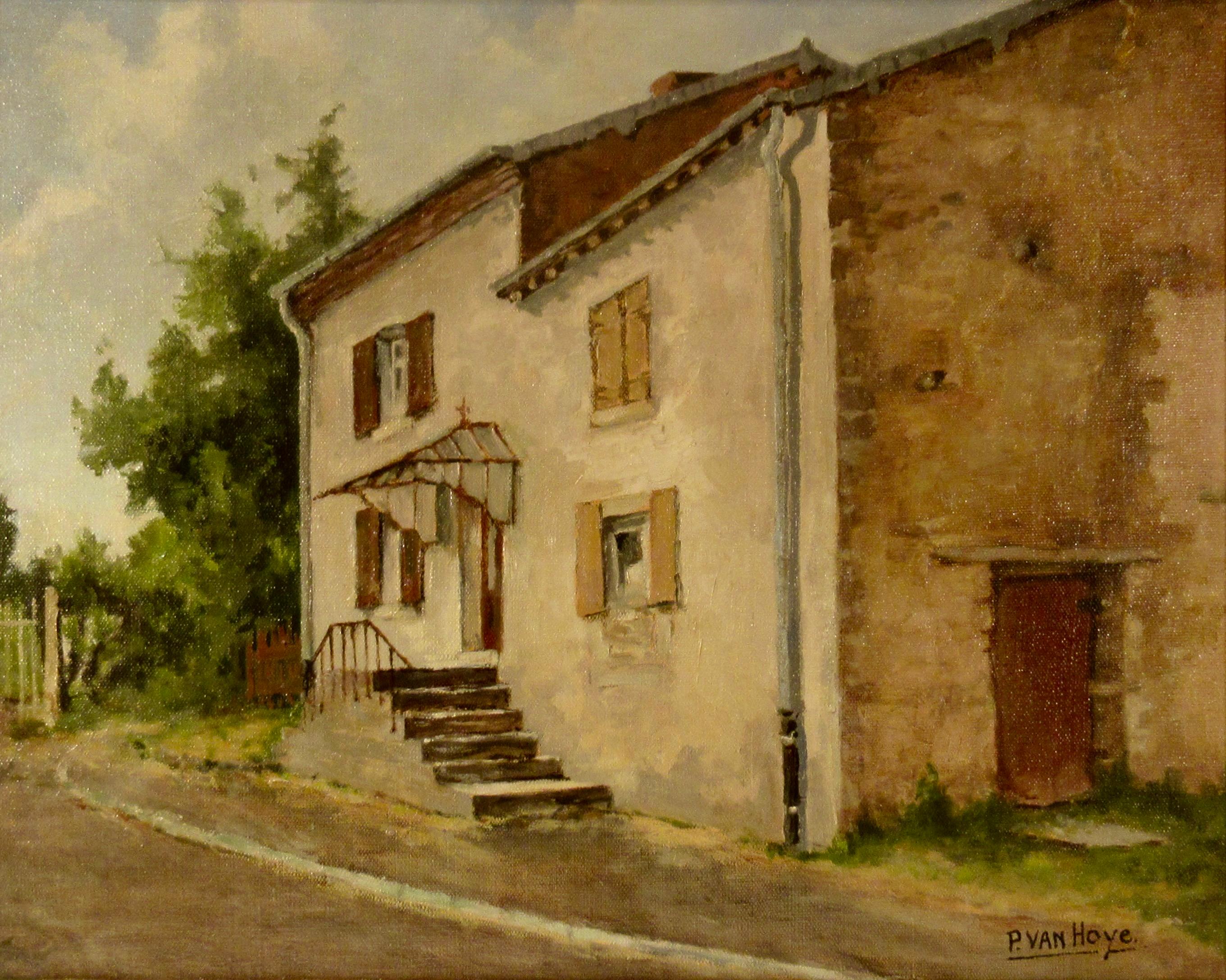 Casa a Sainte Cecil, Belgio - Painting di Paul Van Hoye