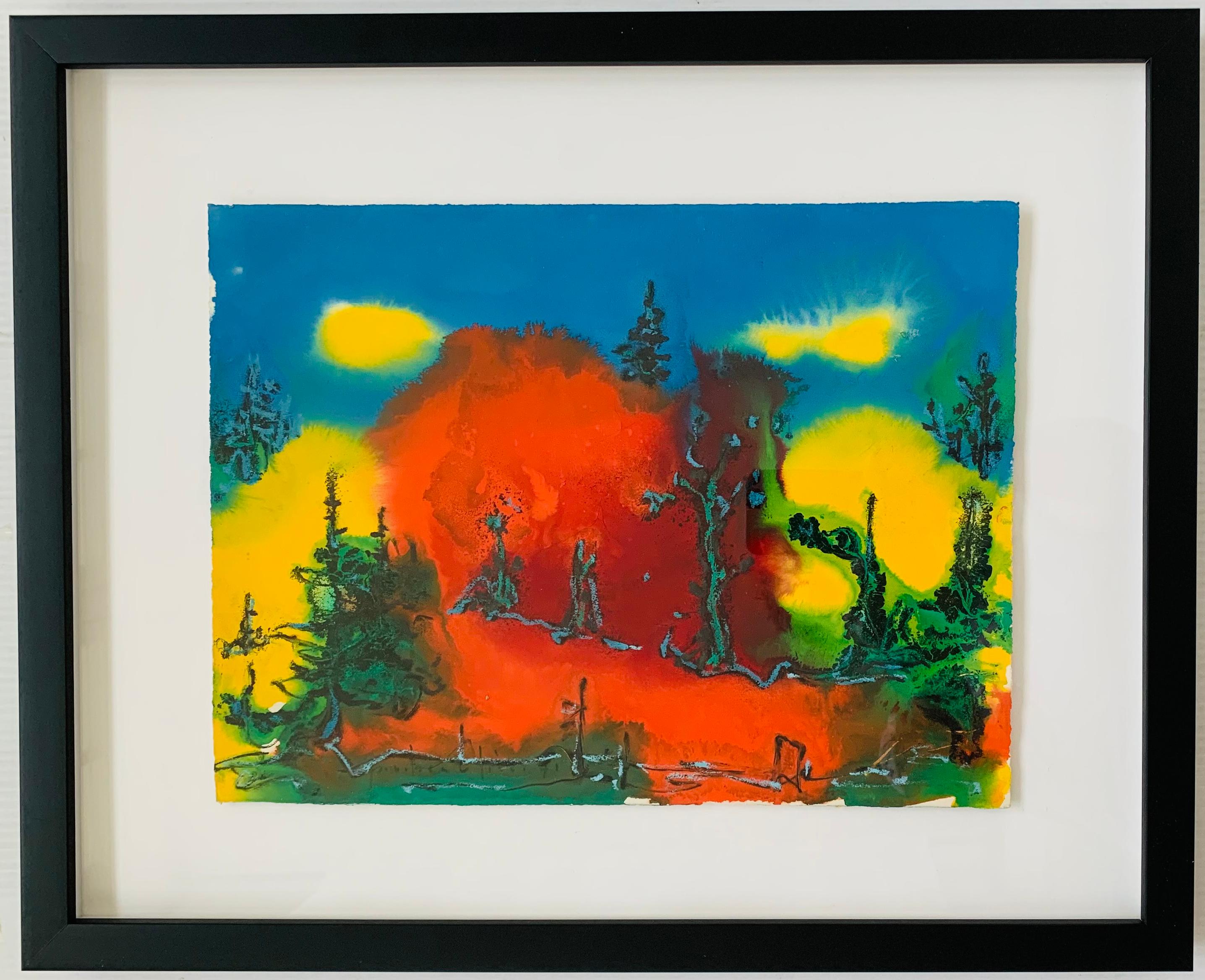 Senza titolo (Foresta) - Painting di Paul Vanier Beaulieu