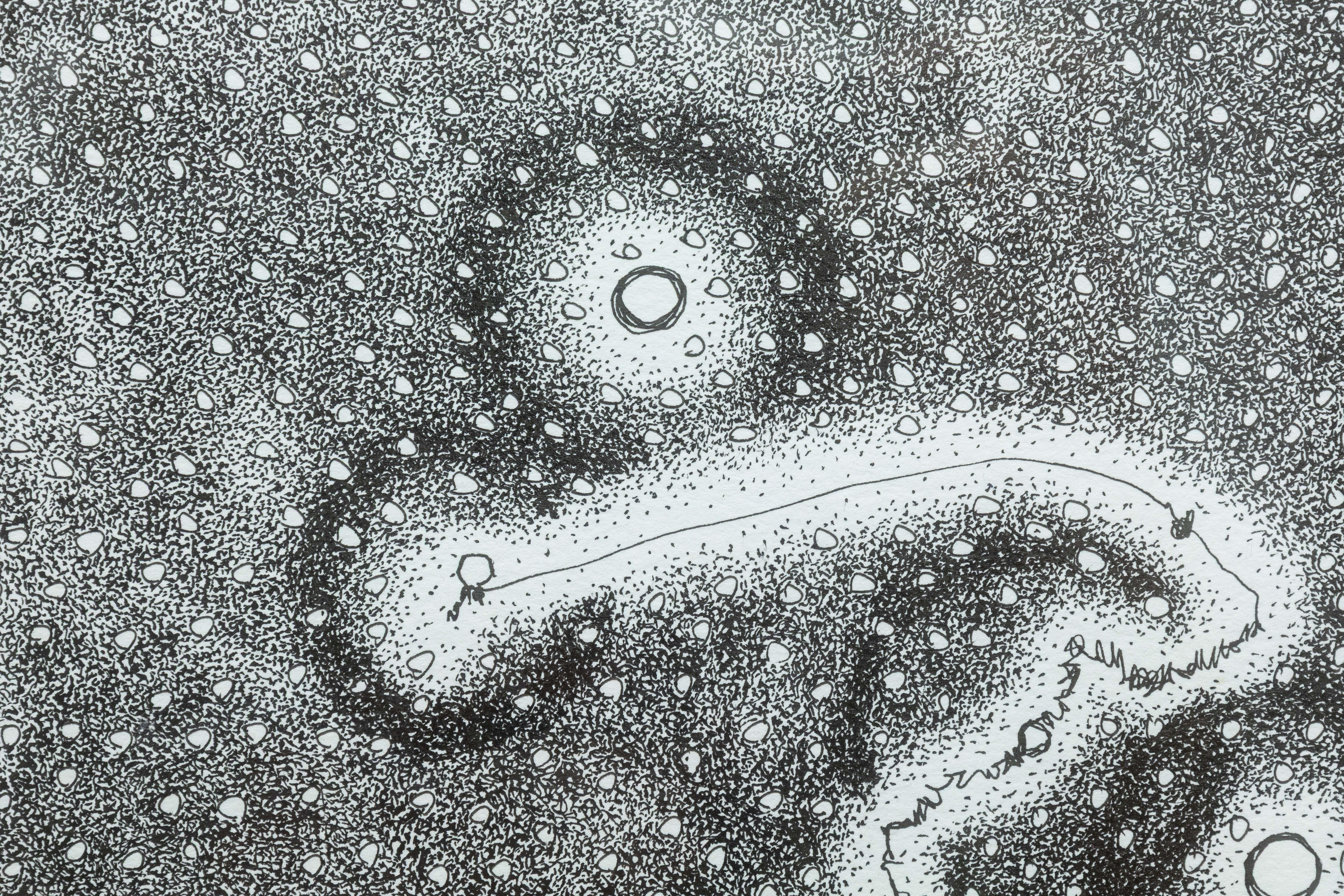 American Paul VerBurg 7/LCDSAR & R Signed Contemporary Modern Pen & Ink on Paper Framed For Sale