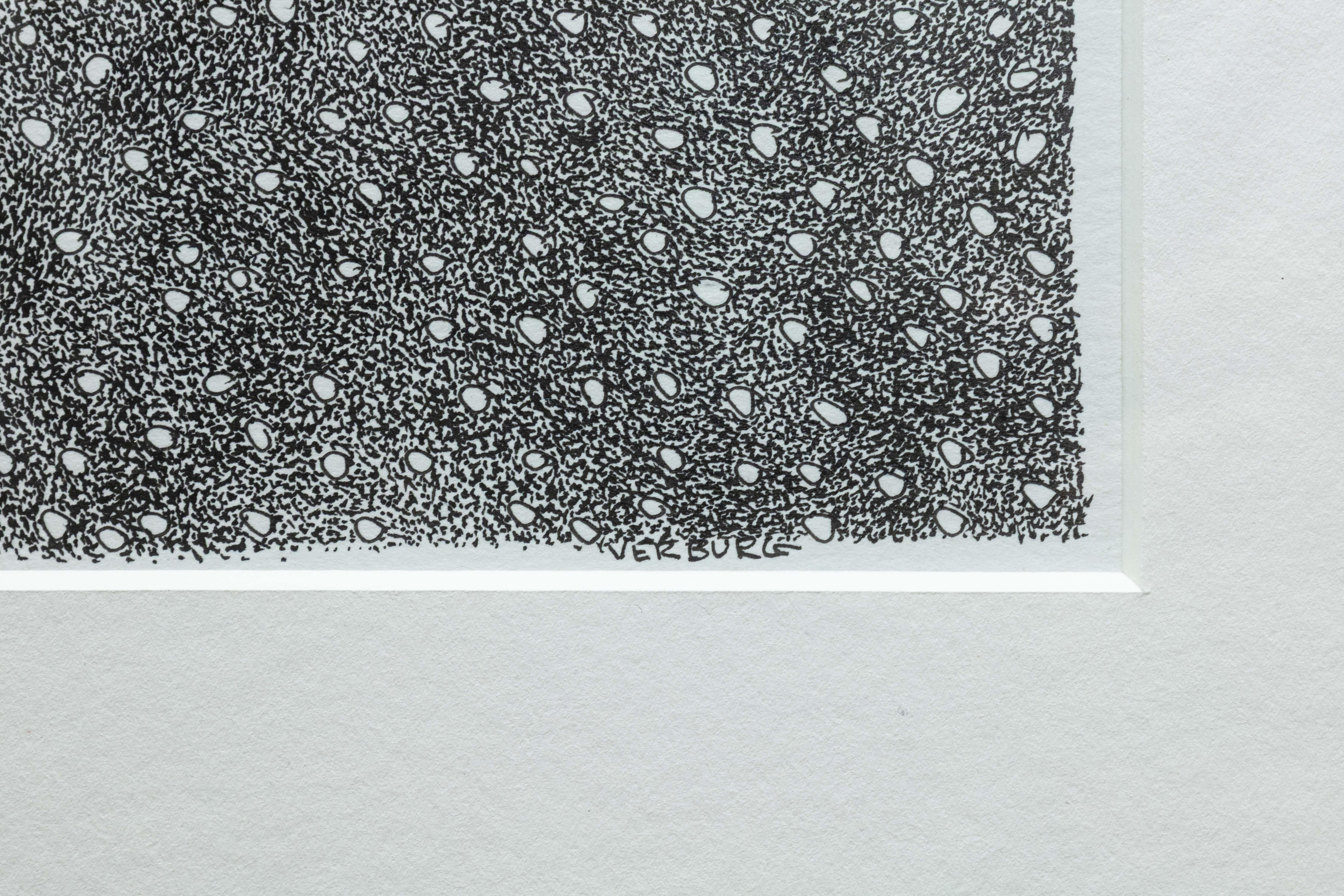 20th Century Paul VerBurg 7/LCDSAR & R Signed Contemporary Modern Pen & Ink on Paper Framed For Sale