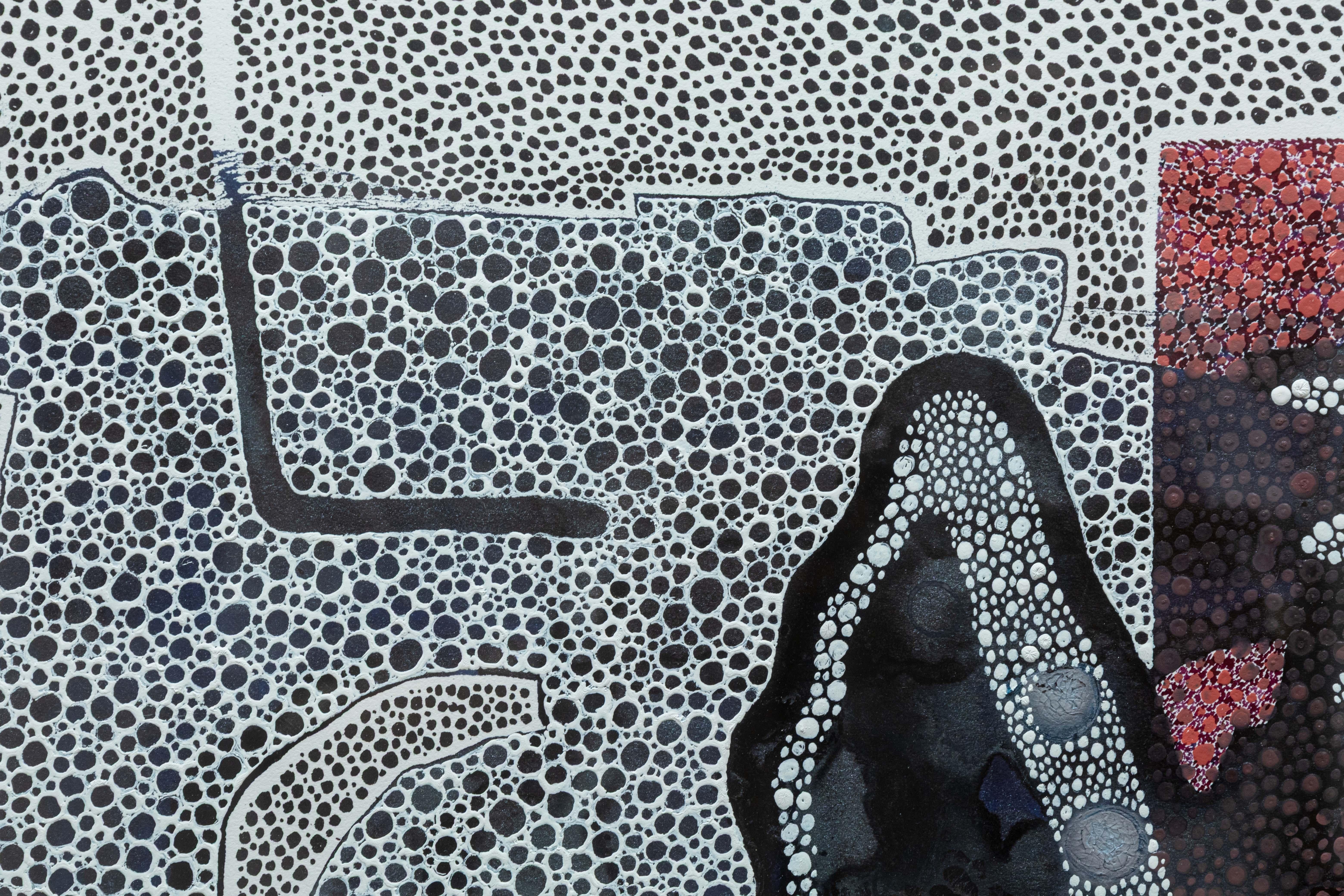 American Paul Verburg Rufescent Signed Contemporary Pen and Ink Wash on Paper Framed For Sale