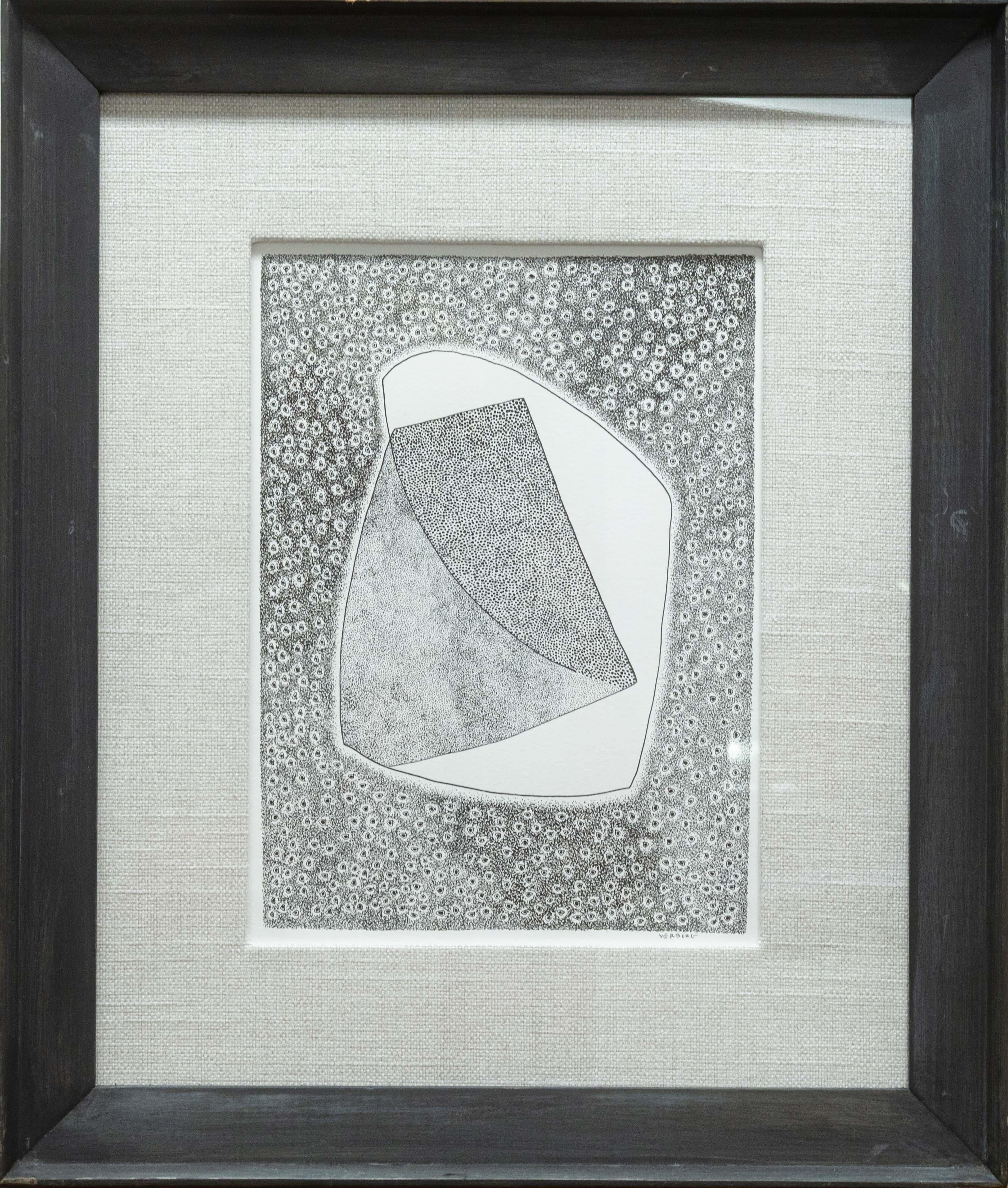 A contemporary pen and ink drawing on paper titled 