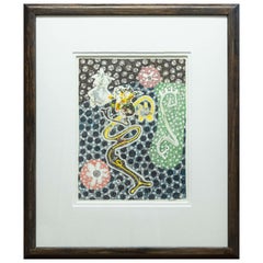 Paul VerBurg Ohne Titel 22 Signiert Zeitgenössische Feder & Tinte mit Ölfarbe auf Papier