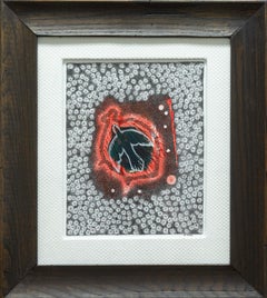 Paul VerBurg Untitled 46 Signed Contemporary Pen & Ink over Acrylic Monoprint