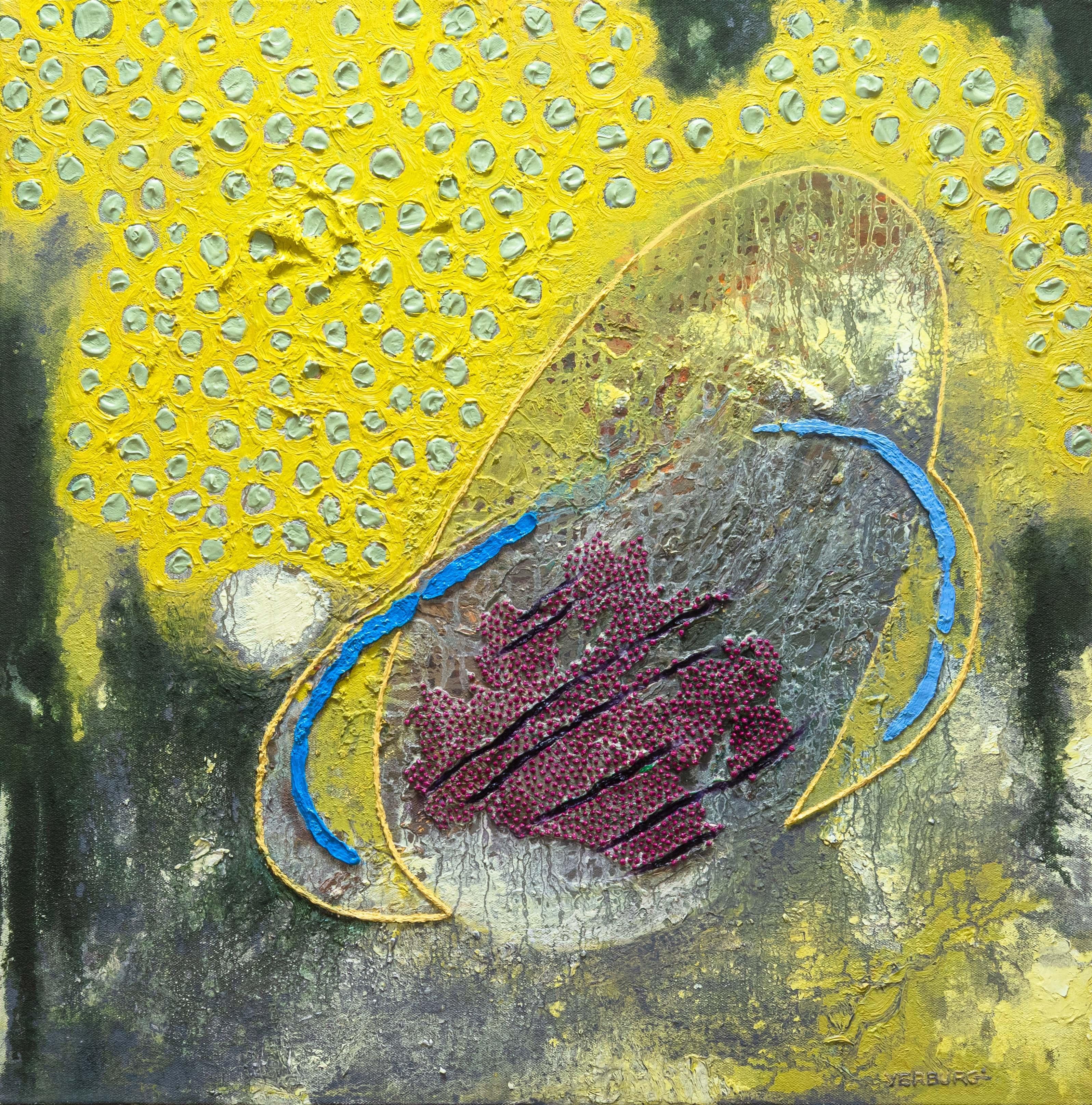 Moderne Paul VerBurg Where We Met Signed Contemporary Oil Painting on Canvas Encadré en vente