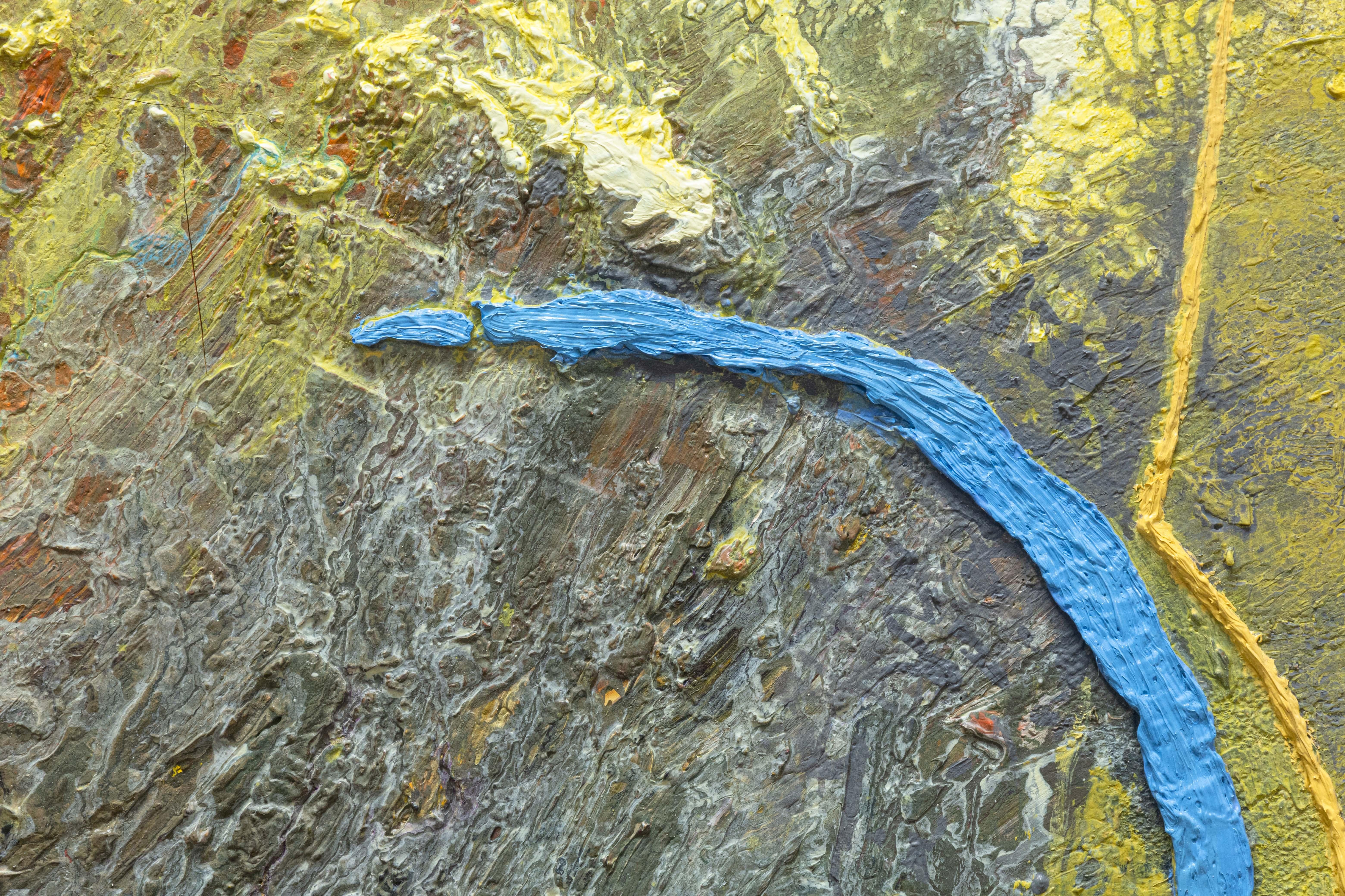 Paul VerBurg Where We Met Signed Contemporary Oil Painting on Canvas Encadré Bon état - En vente à Keego Harbor, MI