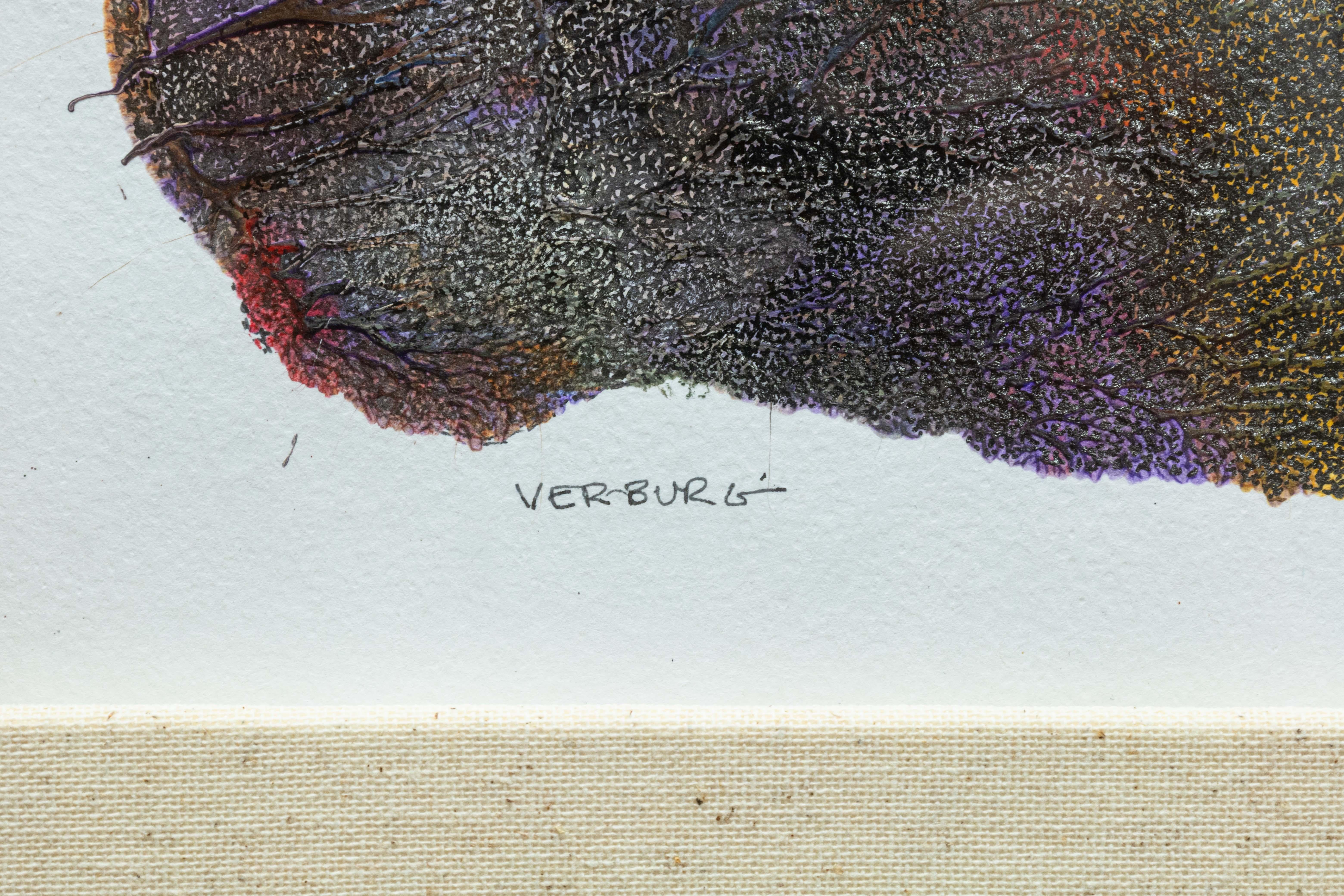 Paul VerBurg You Be You Signiert Zeitgenössische Feder und Tinte über Acryl Monoprint (20. Jahrhundert) im Angebot