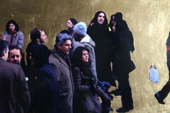 Processione #3, Quadro contemporaneo in foglia d'oro su stampa C.C. di Paul Vinet