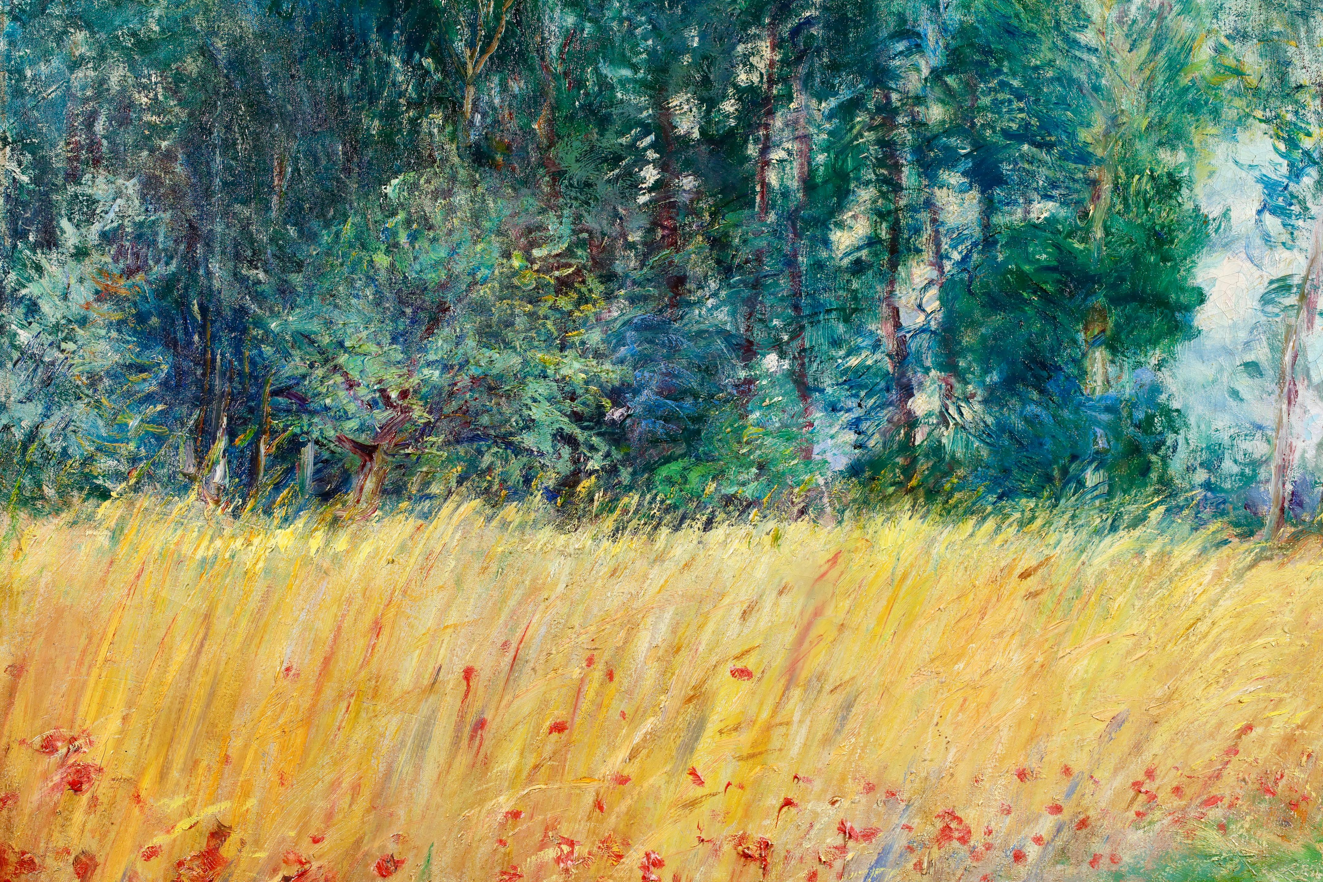 Chemin a travers champs - Paysage impressionniste peint à l'huile par Paul Vogler en vente 3