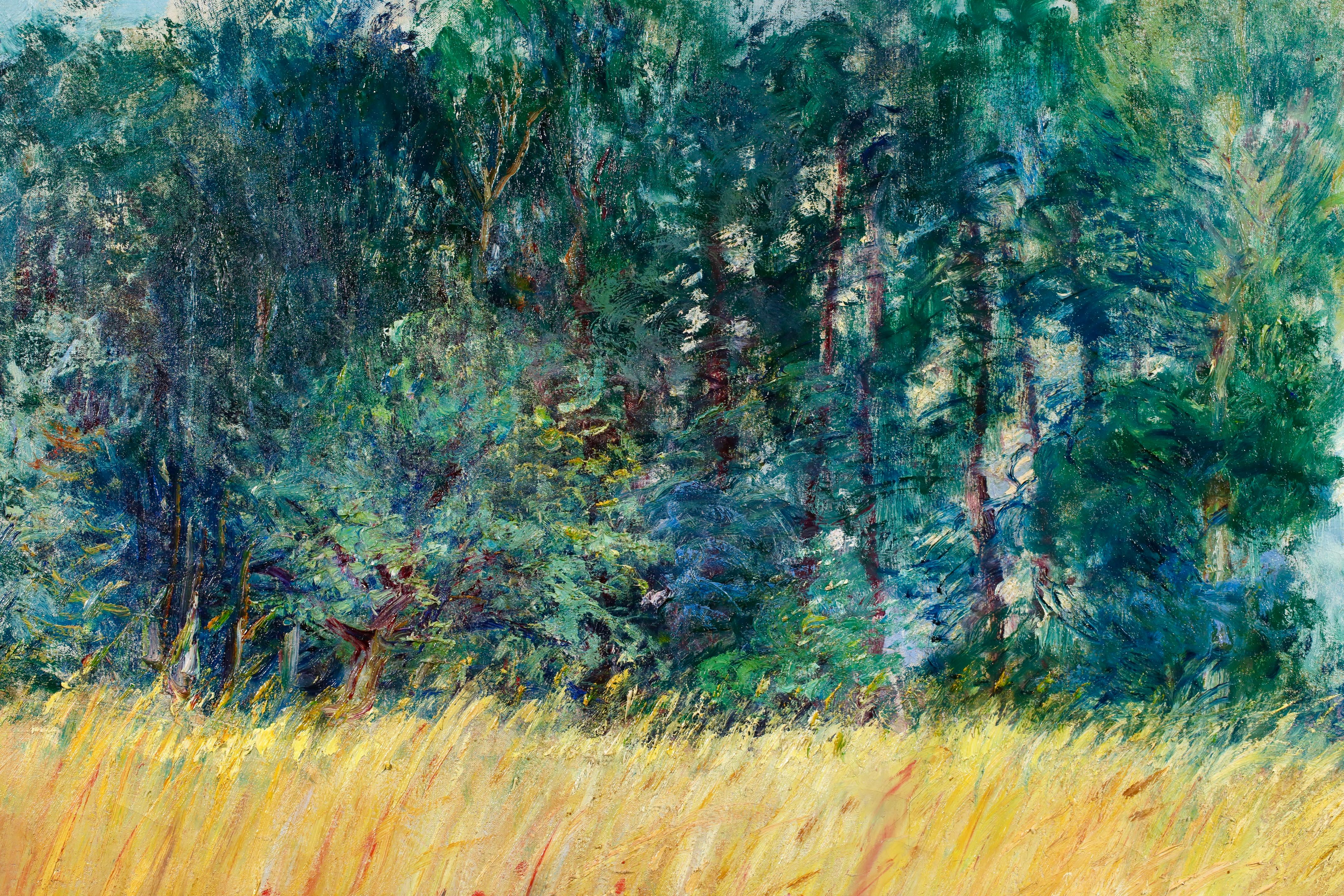 Chemin a travers champs - Paysage impressionniste peint à l'huile par Paul Vogler en vente 6