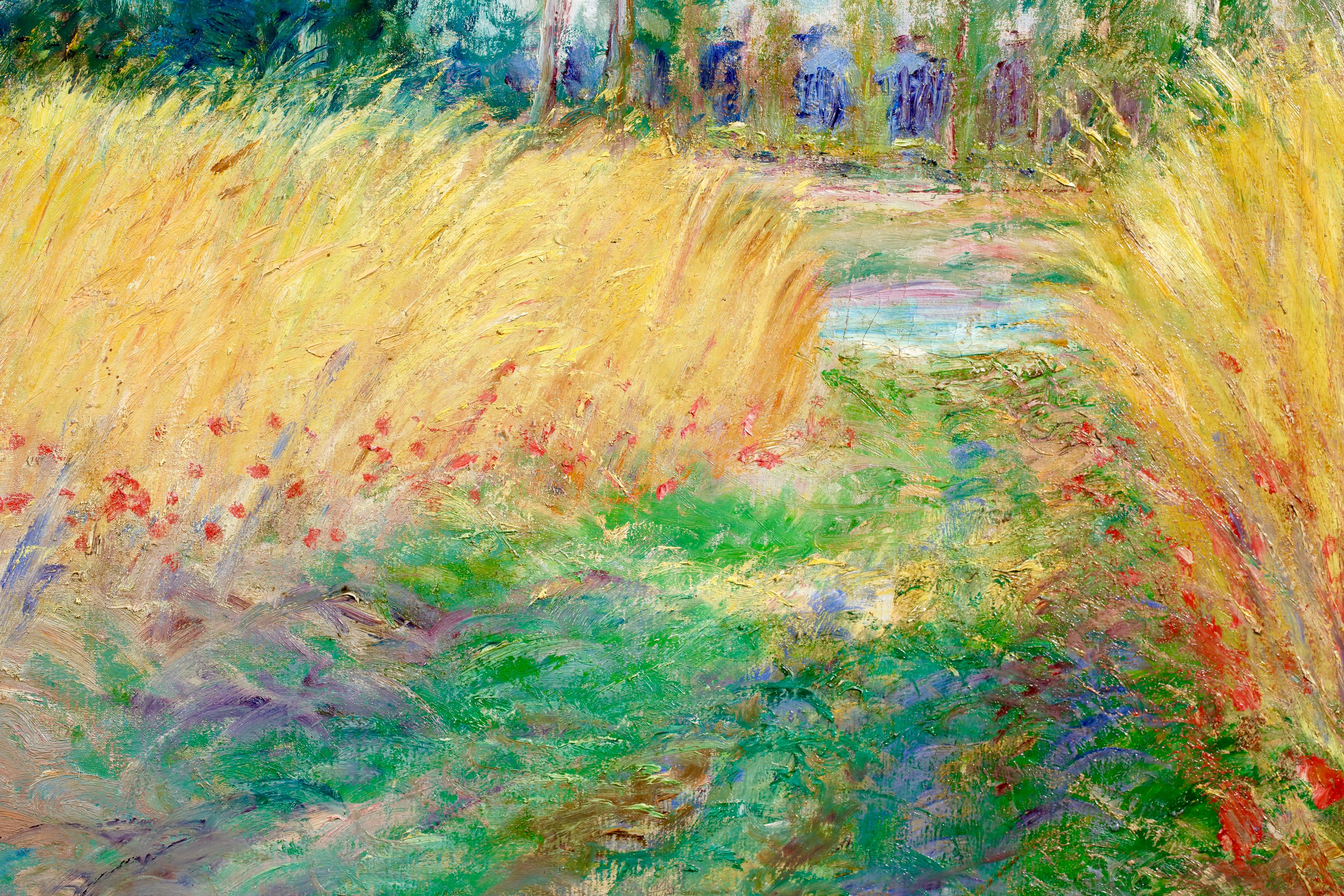 Chemin a travers champs - Paysage impressionniste peint à l'huile par Paul Vogler en vente 7