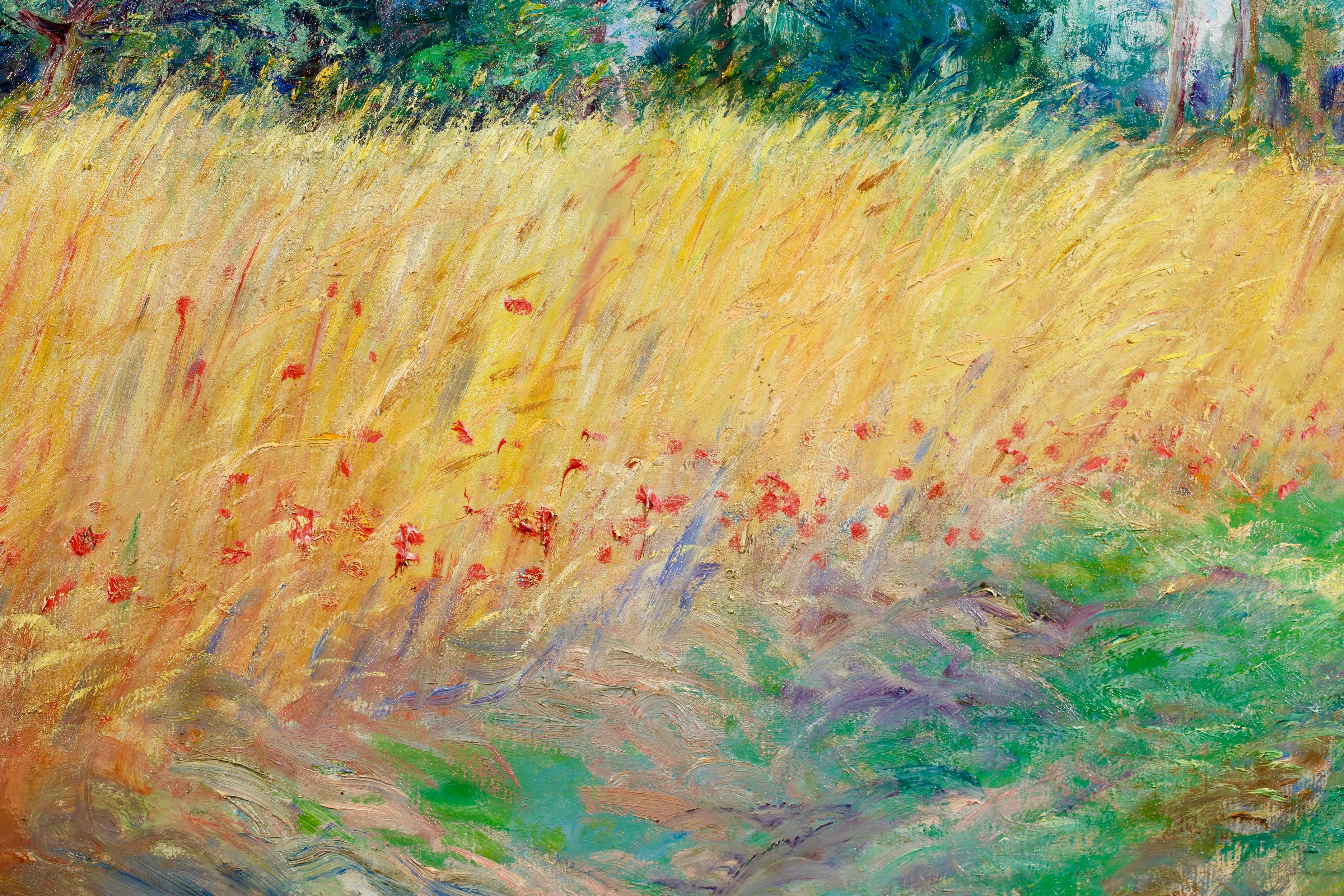 Chemin a travers champs - Paysage impressionniste peint à l'huile par Paul Vogler en vente 8