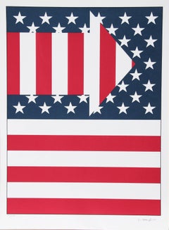 American Flag III, Pop Art Screenprint by Paul von Ringelheim