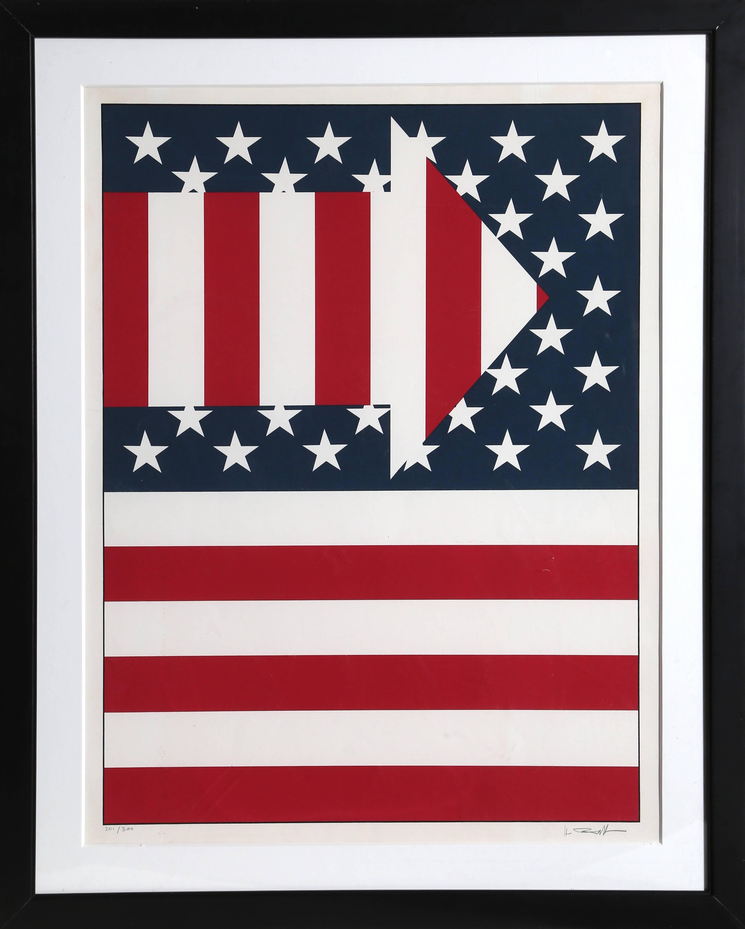Paul von Ringelheim Abstract Print - American Flag III
