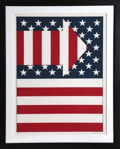 Vintage American Flag III, Pop Art Screenprint by Paul von Ringelheim