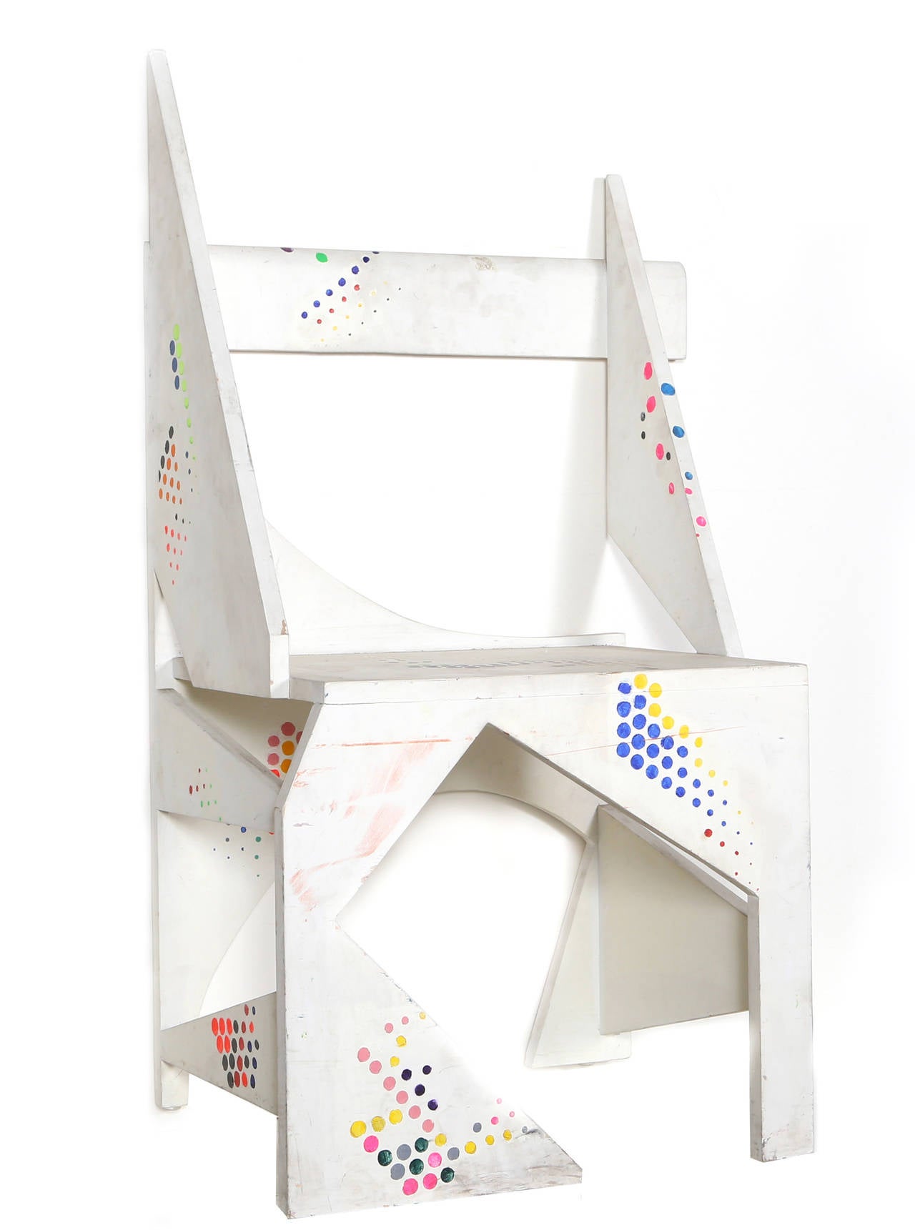 Chaise géométrique abstraite en bois de Paul von Ringelheim en vente 1