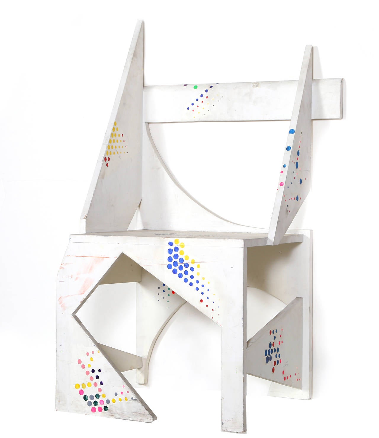 Chaise géométrique abstraite en bois de Paul von Ringelheim en vente 2