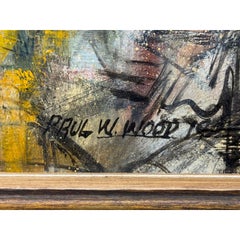 Paul W. Wood Modernist Abstract Cityscape, 1979