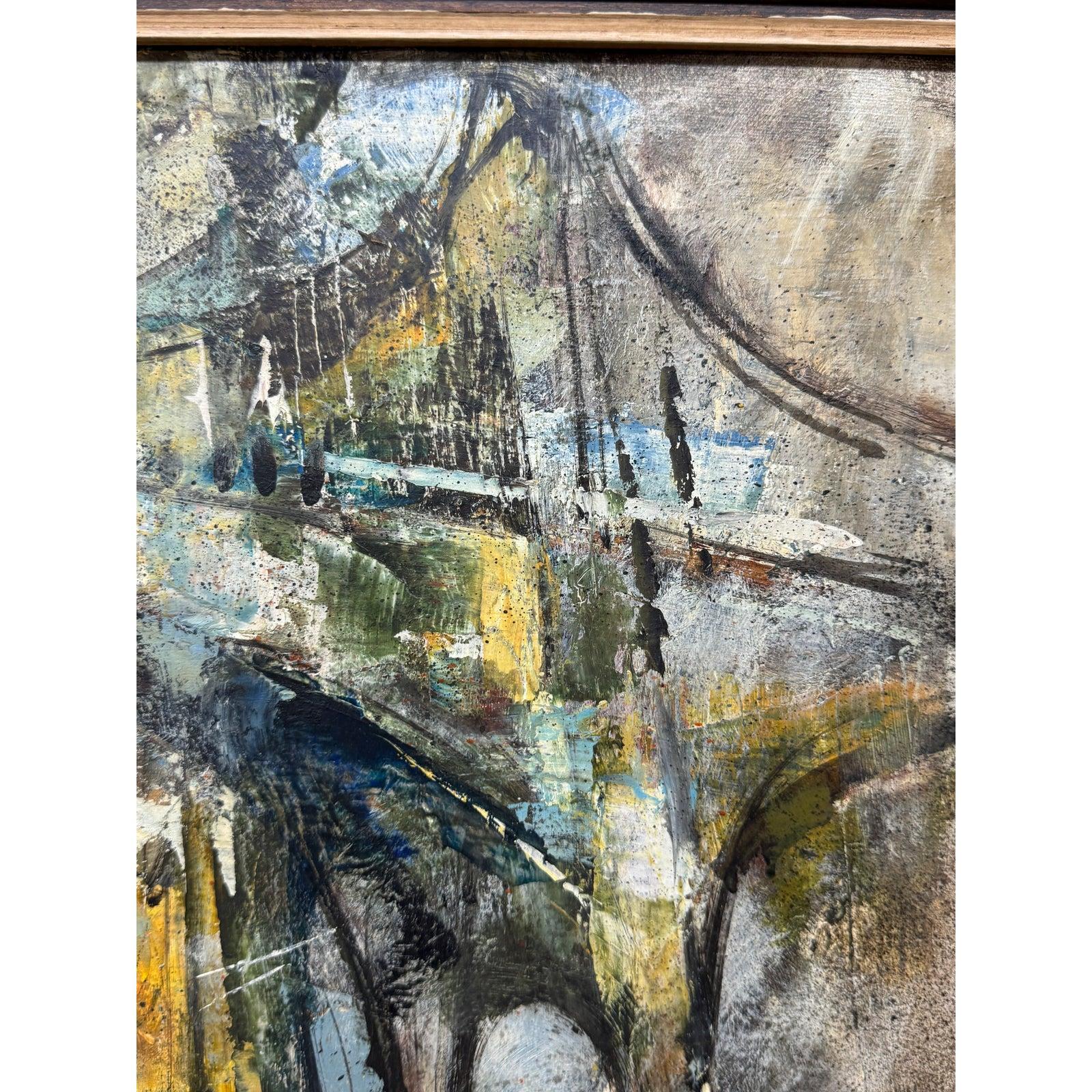 Paul W. Wood Paesaggio urbano astratto e modernista, 1979 in vendita 3