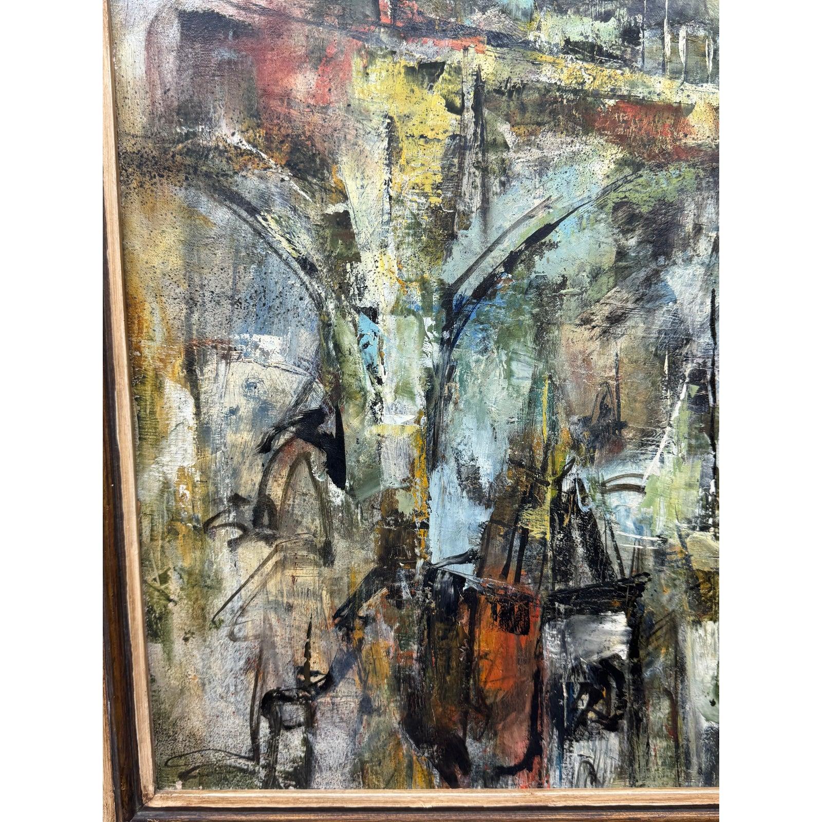 Paul W. Wood Paesaggio urbano astratto e modernista, 1979 in vendita 4