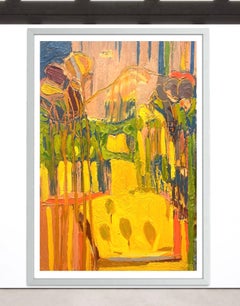 4 Small Mountain Trees.  Contemporary Abstract Expressionist Oil Painting