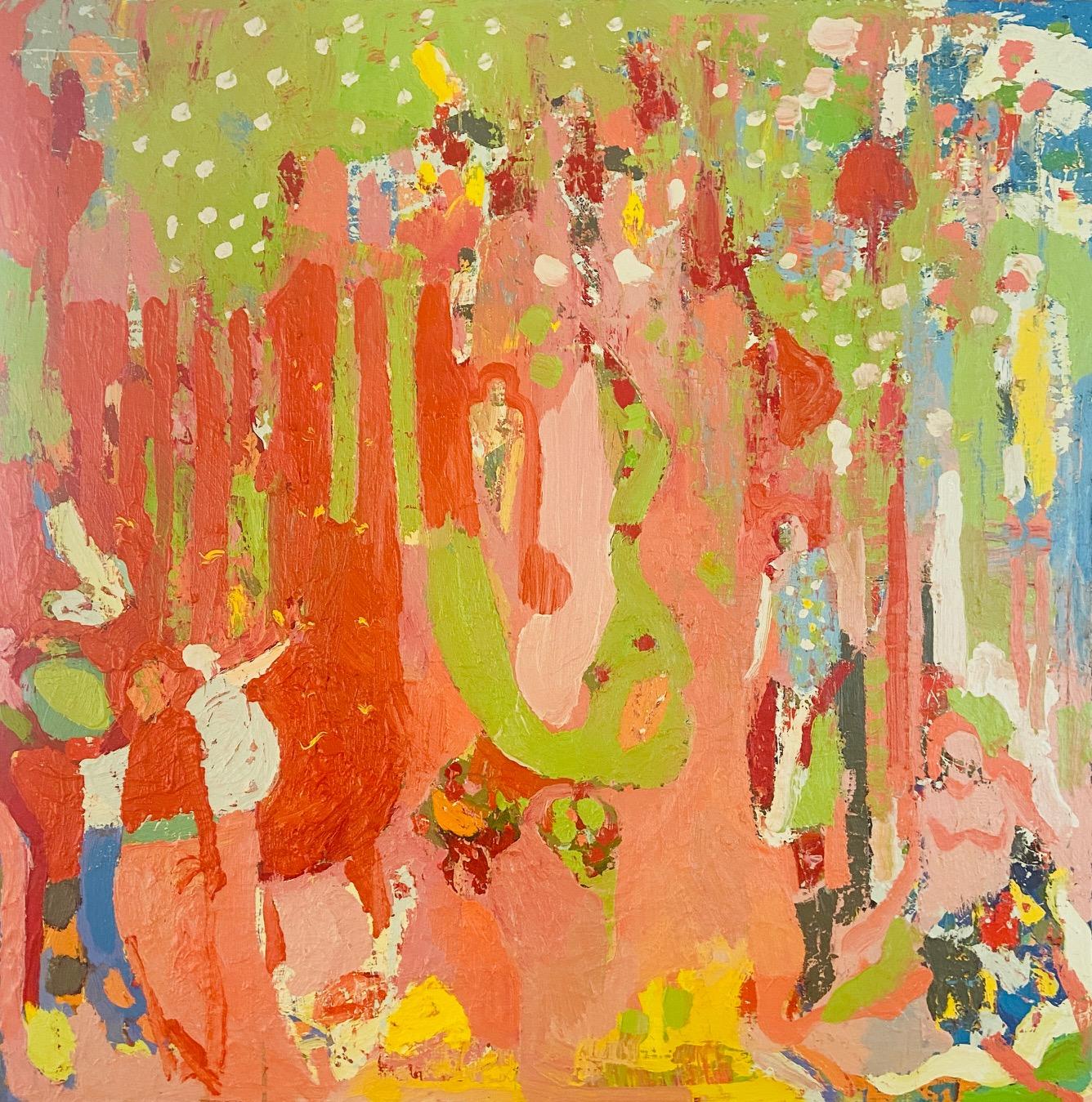 Paul wadsworth Landscape Painting - Butterfly Forest, Contemporary Expressionist Oil Painting