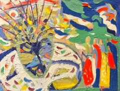 "Vicino all'albero dei desideri", 2026 - Olio su tela, paesaggio figurativo