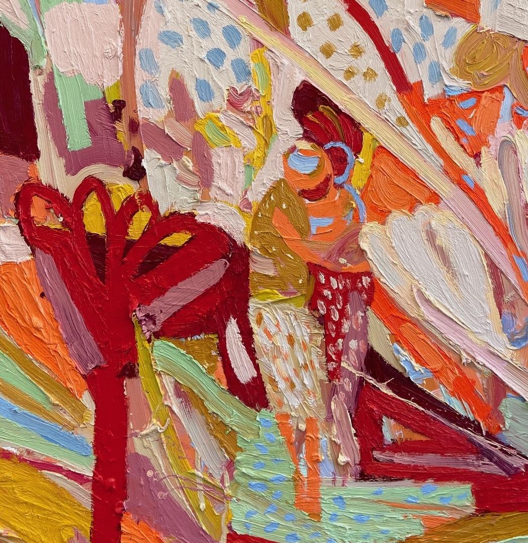 Dancing with Datura. Zeitgenössisches abstrakt-expressionistisches Ölgemälde – Painting von Paul wadsworth
