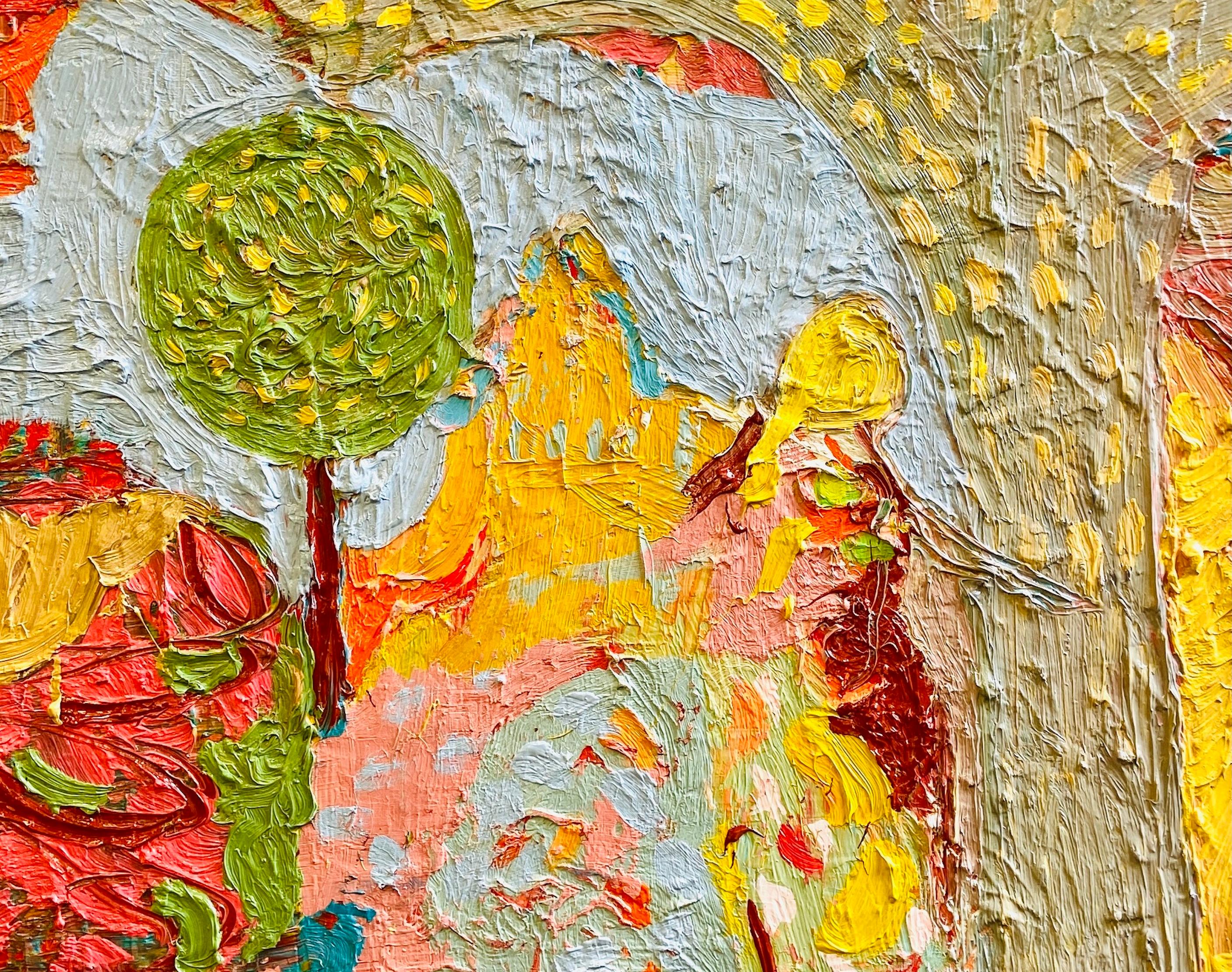 Indische Baumtänzer.   Zeitgenössisches abstraktes expressionistisches Ölgemälde – Painting von Paul wadsworth