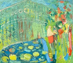 „Lilien in den Kew Gardens“, 2026, Öl auf Leinwand, 70 x 80 cm, figurative Kunst