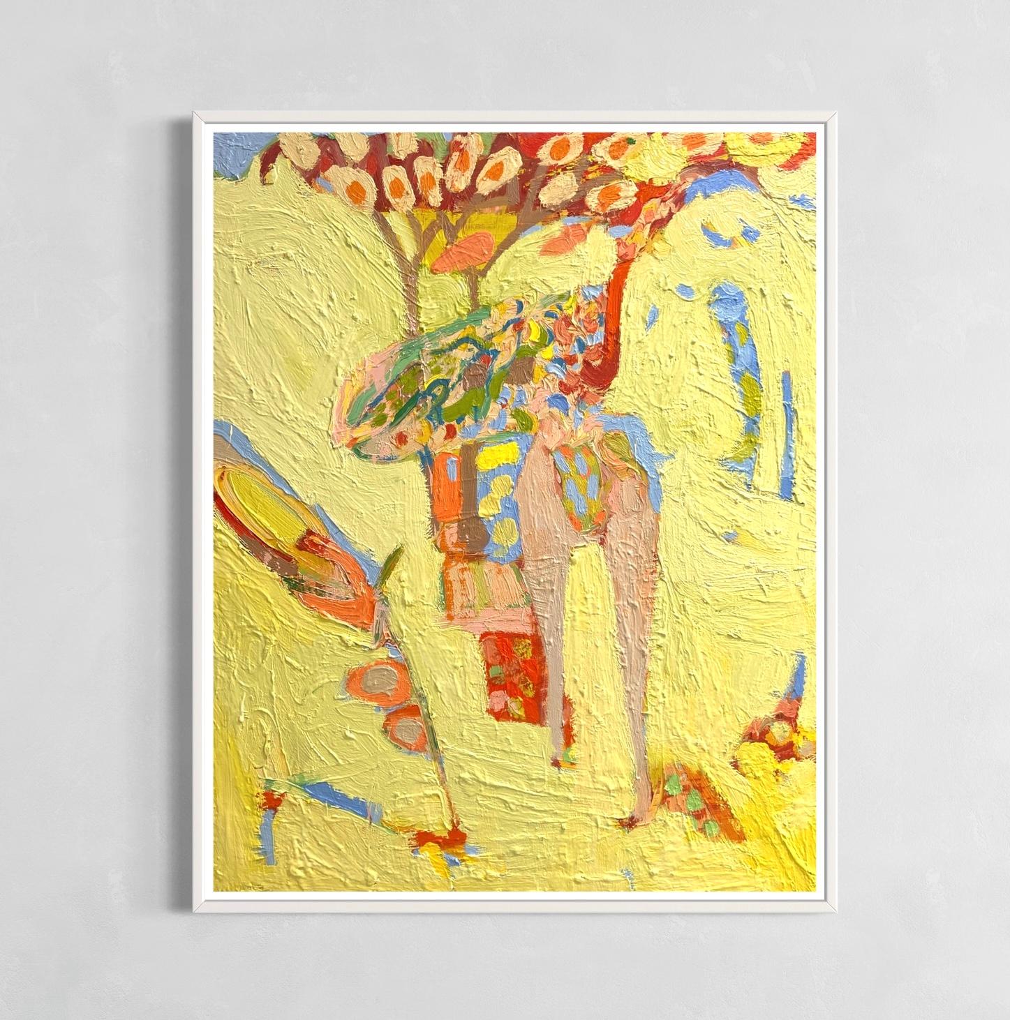 Pájaros del amor. Gran cuadro al óleo expresionista contemporáneo - Painting de Paul wadsworth